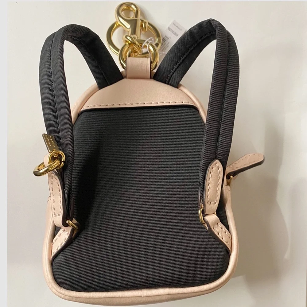 Coach Pink Floral Mini Backpack Keychain - Picture 4 of 4